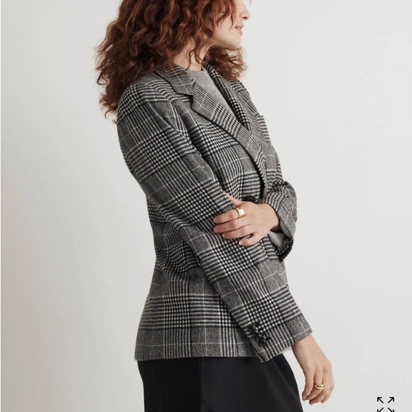 NWT MADEWELL The Rosedale Blazer in Kelly glen Plaid size 20w - Picture 3 of 10
